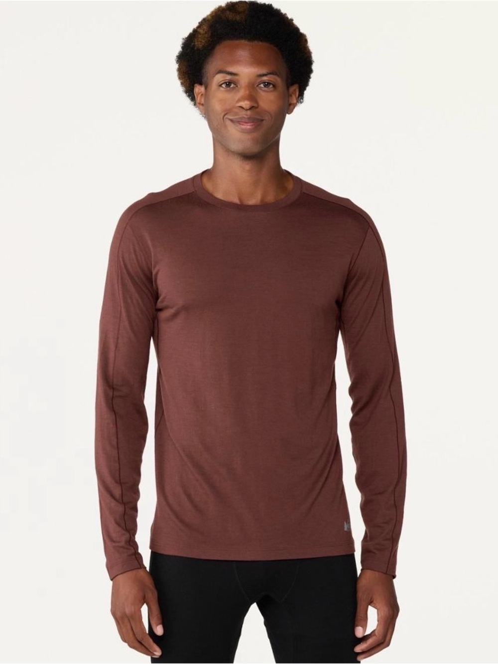 REI Co-op Merino 185 Long-Sleeve Crew Base Layer Top Burgundy XL